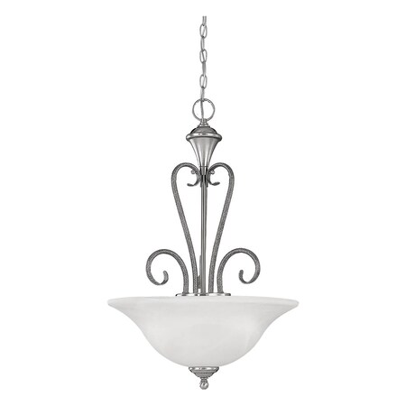 Millennium Satin Nickel/Silvermist Contemporary 3 Light Pendant 663-SN/SM